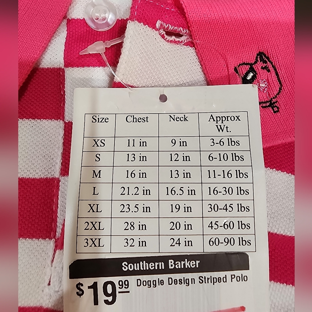 !!TWO!! NWT! DOGS Striped polo shirts.. XXL SUPER CUTE 😍 💕.  1 Green & 1 pink